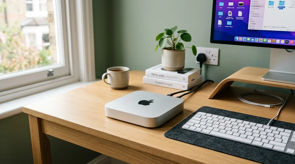 Mac mini on a desk, ready to be packed up and sent to SellMacBooks for a cash quote